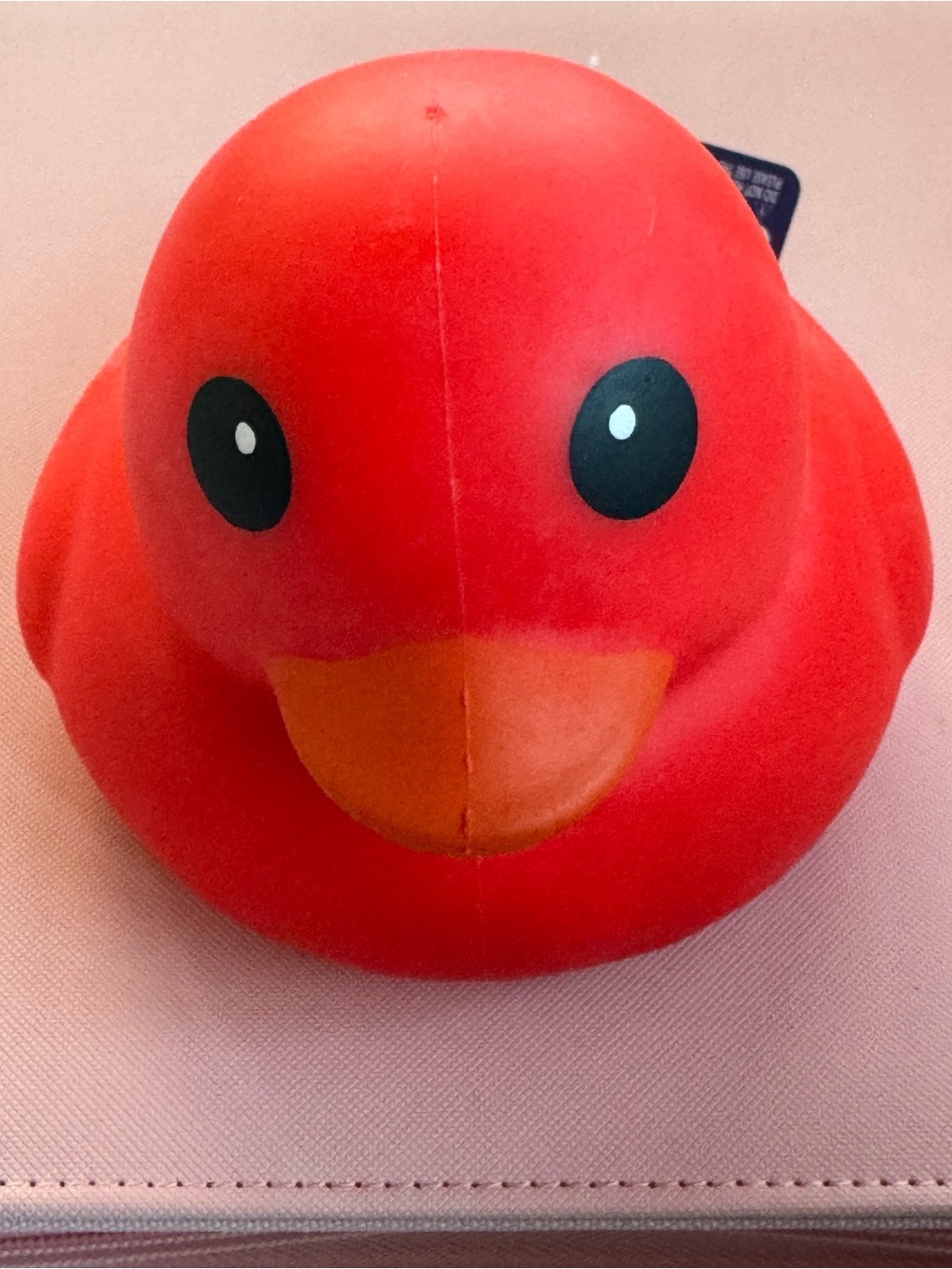 Red Squishy Duck Plush Squeeze Soft  Learning Toy Kid Tactile Fidget NWT New